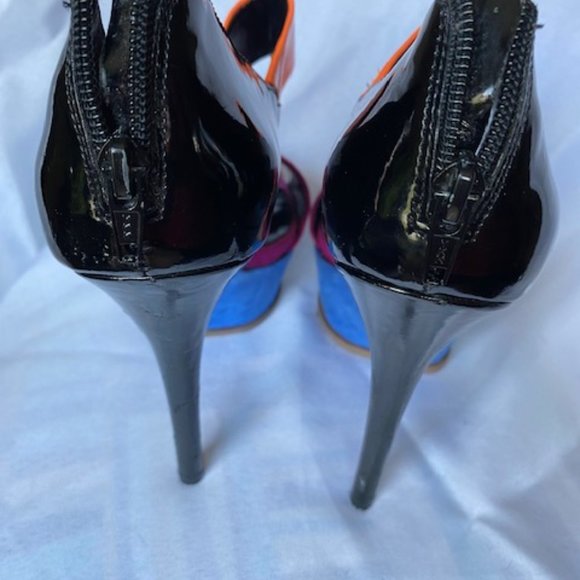 JESSICA SIMPSON platform multi color stilettos, size 7.5 - Picture 4 of 9